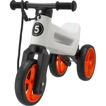 Funny Wheels - 2-i-1 løbecykel RIDER SUPER SPORT hvid/sort/orange