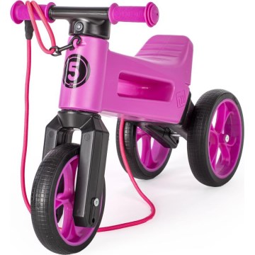 Funny Wheels - 2-i-1 løbecykel RIDER SUPER SPORT pink/sort