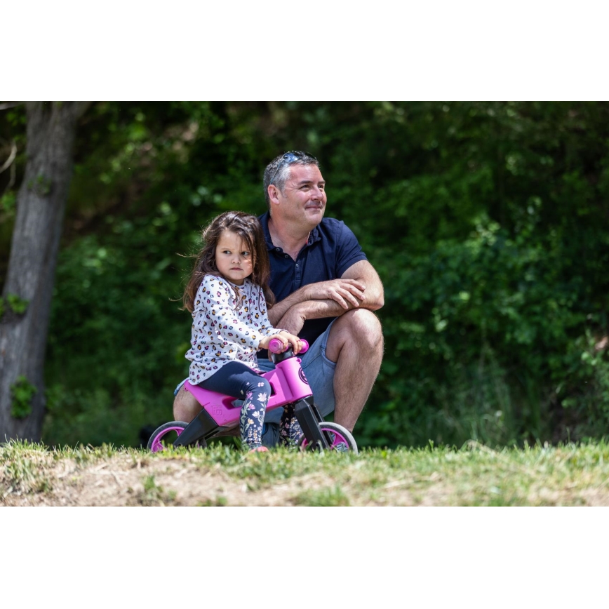 Funny Wheels - 2-i-1 løbecykel RIDER SUPER SPORT pink/sort