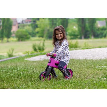 Funny Wheels - 2-i-1 løbecykel RIDER SUPER SPORT pink/sort