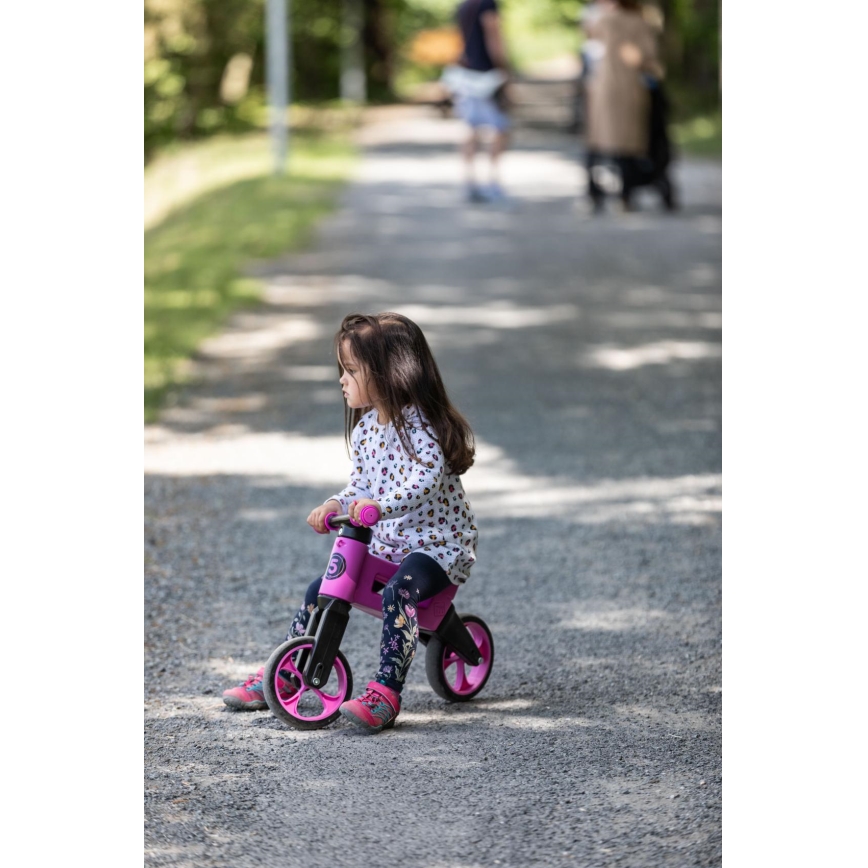 Funny Wheels - 2-i-1 løbecykel RIDER SUPER SPORT pink/sort