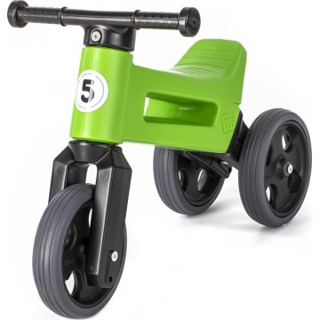 Funny Wheels - Løbecykel 2-i-1 RIDER SPORT grøn/sort