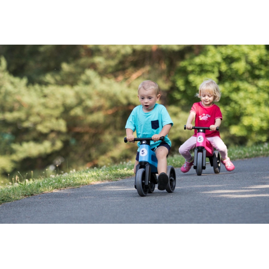 Funny Wheels - RIDER SPORT 2-i-1 løbecykel blå/sort