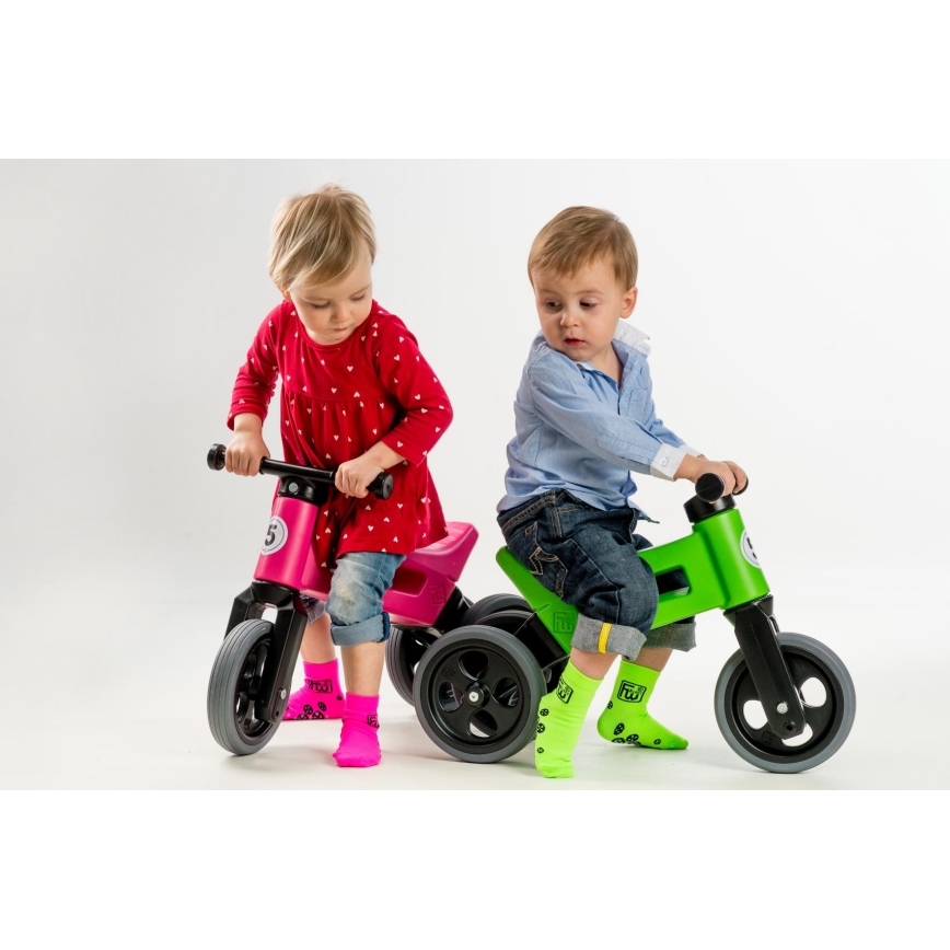 Funny Wheels - RIDER SPORT 2-i-1 løbecykel pink/sort