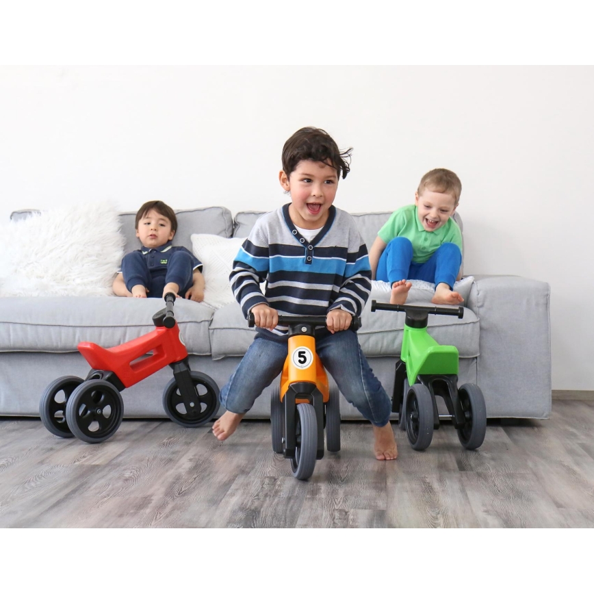 Funny Wheels - RIDER SPORT 2-i-1 løbecykel rød/sort