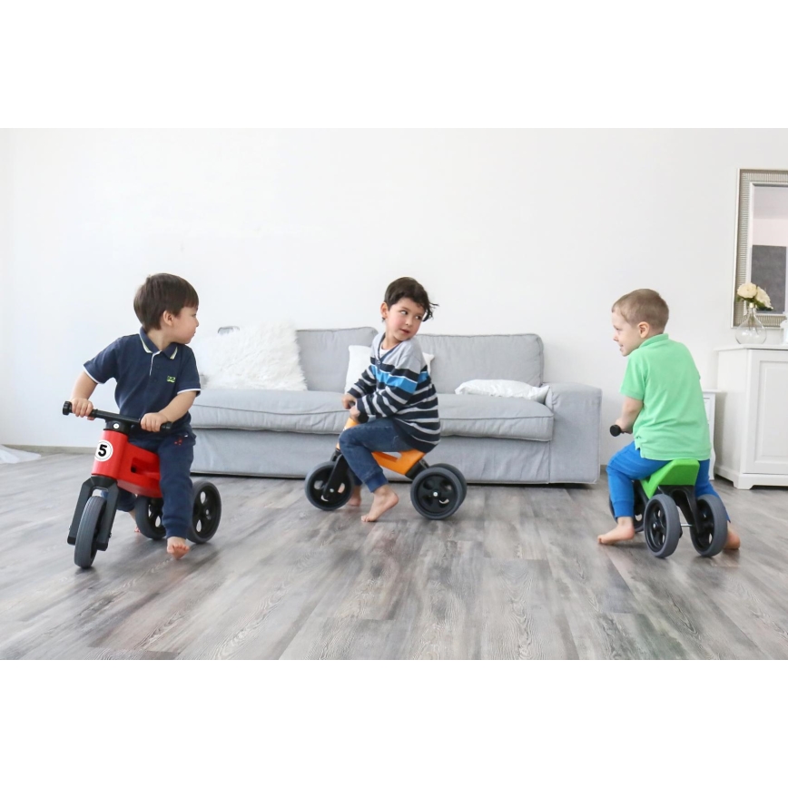 Funny Wheels - RIDER SPORT 2-i-1 løbecykel rød/sort