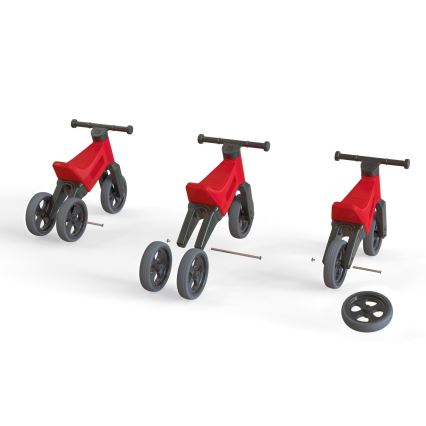 Funny Wheels - RIDER SPORT 2-i-1 løbecykel rød/sort