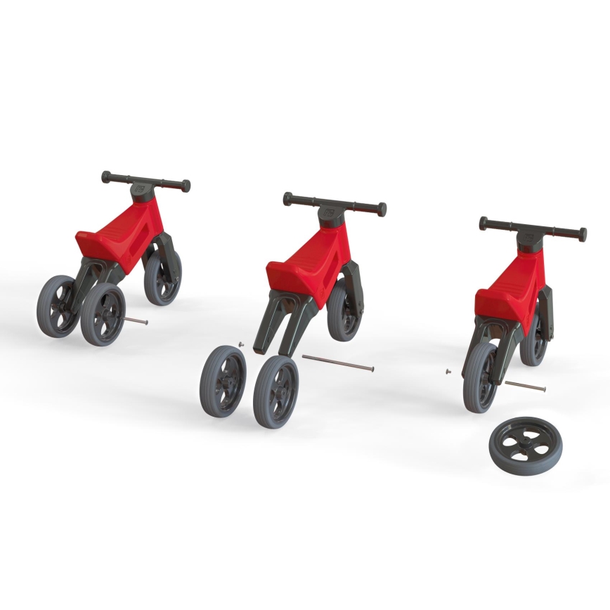 Funny Wheels - RIDER SPORT 2-i-1 løbecykel rød/sort