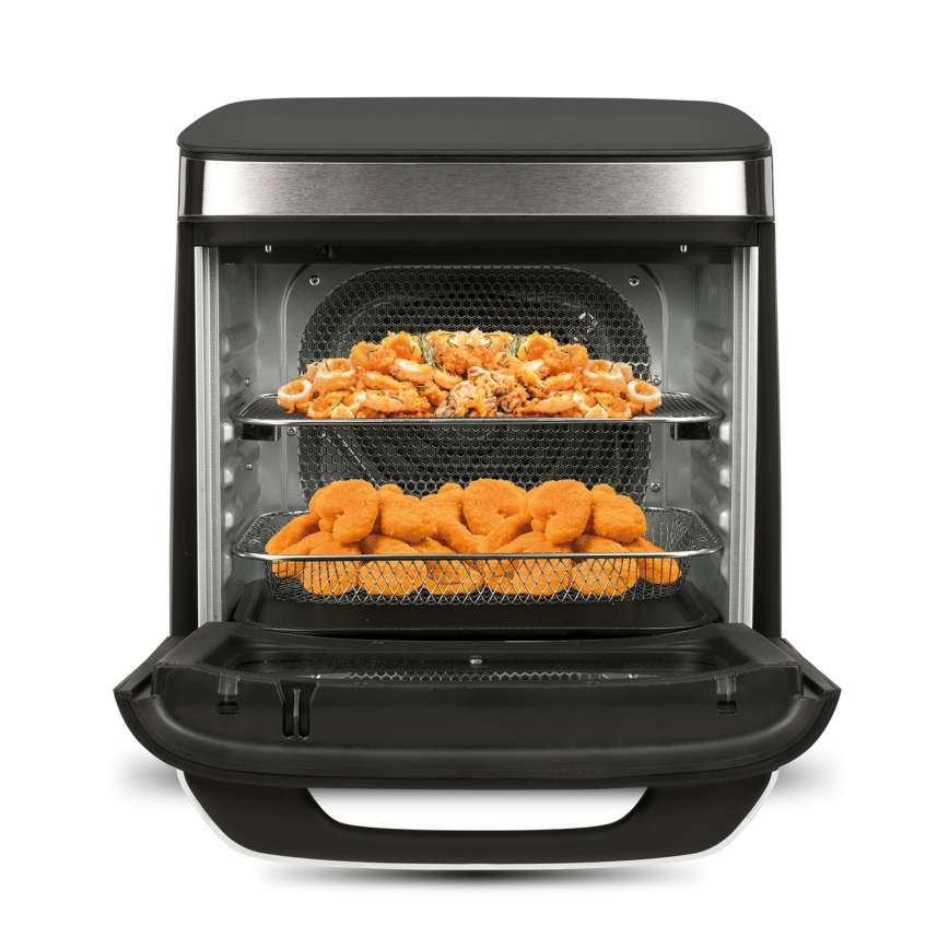 G3Ferrari G1021900 - FRIGGISANO Airfryer 1800 W/230 V, 13 l, rustfrit stål/sort