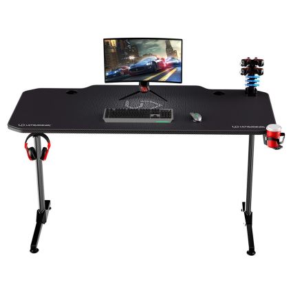 Gamer-bord 140 x 66 cm sort
