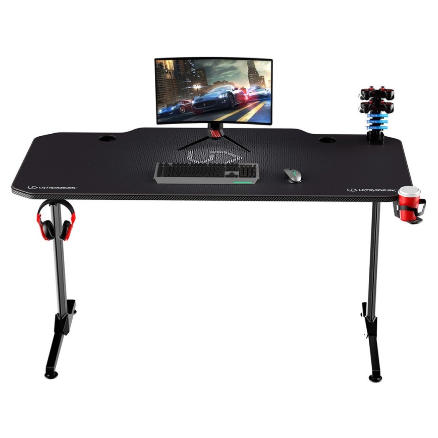 Gamer-bord 140 x 66 cm sort