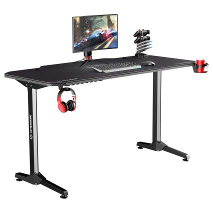 Gamer-bord 140 x 66 cm sort