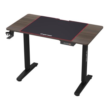 Gamer-bord CONTROL 110x60 cm højdejusterbart brun/sort