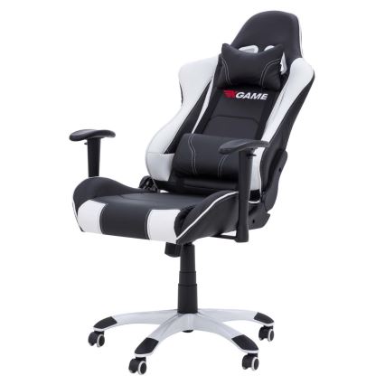 Gamer stol sort/hvid