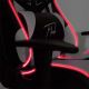 Gamer stol VARR Flash med LED RGB-lys + fjernbetjening sort/hvid