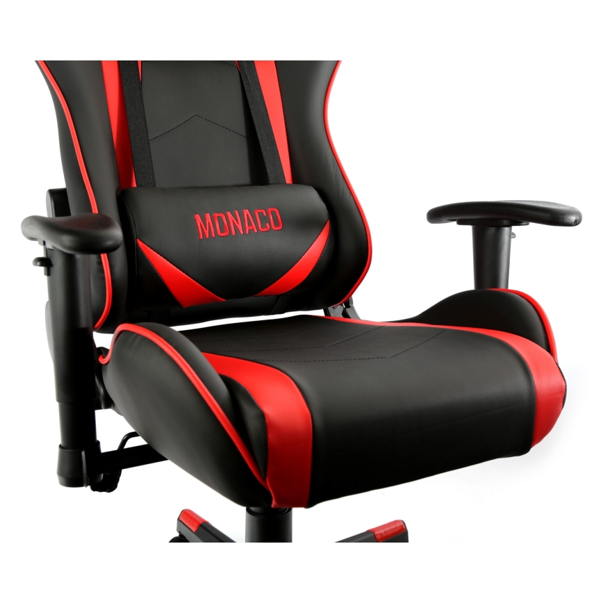Gamer stol VARR Monaco sort/rød