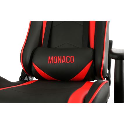 Gamer stol VARR Monaco sort/rød