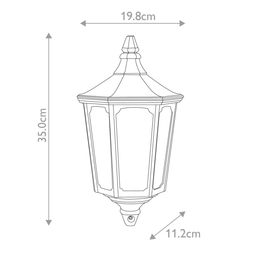 Garden Zone - Udendørs væglampe CRICKLADE 1xE27/60W/230V IP44