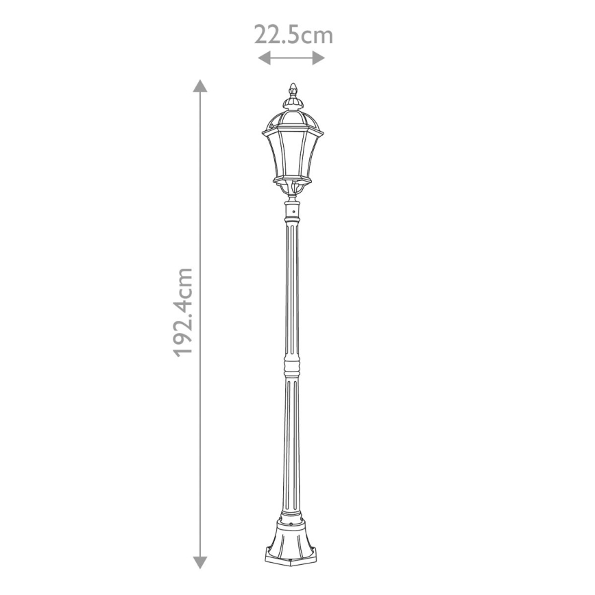 Garden Zone - Udendørslampe LEDBURY 1xE27/100W/230V IP44 sort