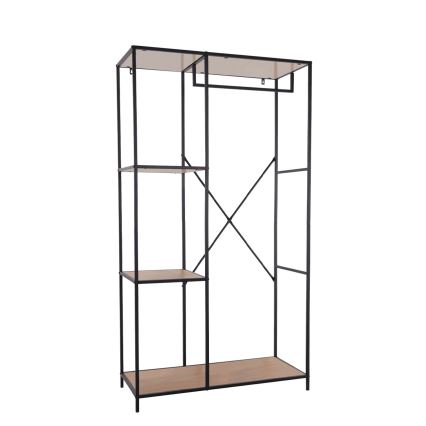 Garderobe til entré CARLO 167x90 cm sort/brun
