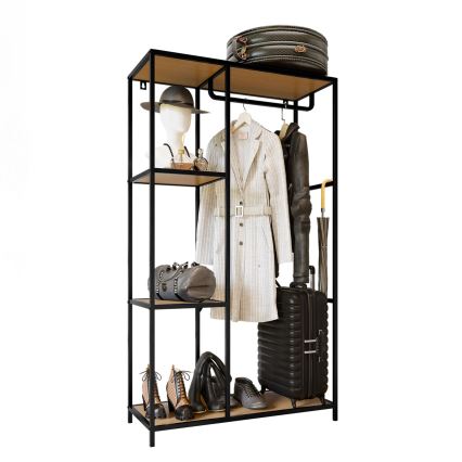 Garderobe til entré CARLO 167x90 cm sort/brun