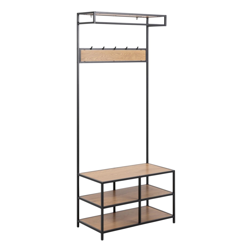 Garderobe til entré SARON eg/sort