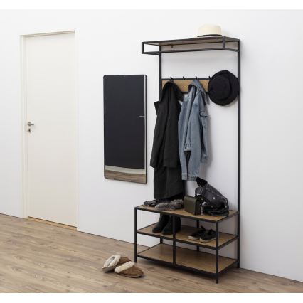 Garderobe til entré SARON eg/sort