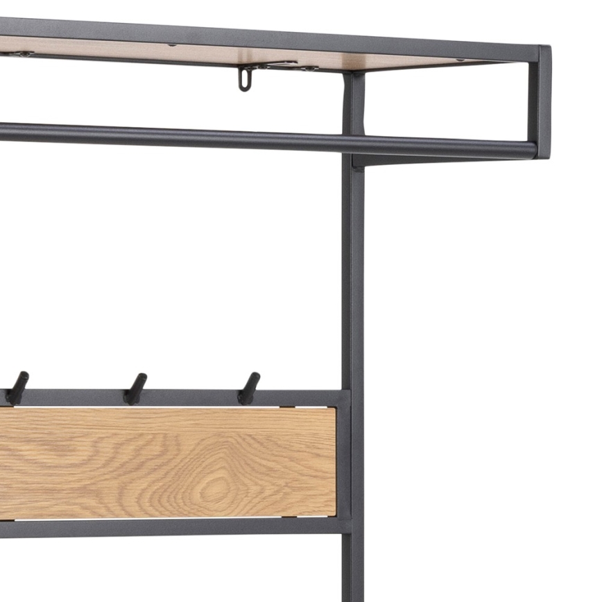 Garderobe til entré SARON eg/sort