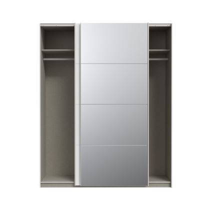 Garderobeskab KARO med spejl 170x210 cm, hvid