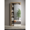 Garderobeskab LENOR 91x209 cm hvid/brun