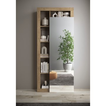 Garderobeskab LENOR 91x209 cm hvid/brun