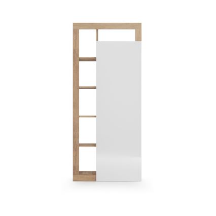 Garderobeskab LENOR 91x209 cm hvid/brun