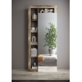 Garderobeskab LENOR 91x209 cm hvid/brun