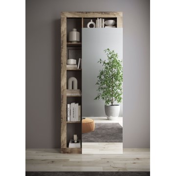 Garderobeskab LENOR 91x209 cm hvid/brun