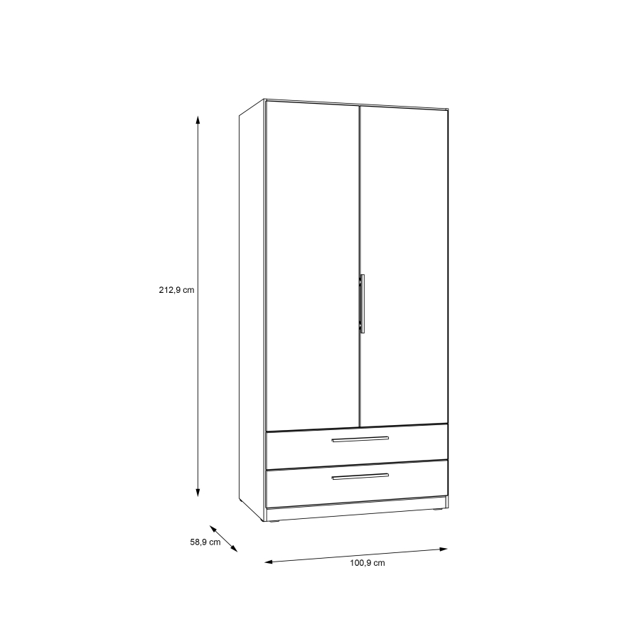 Garderobeskab MARO 100x213 cm artisan-eg
