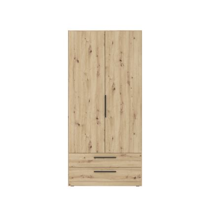 Garderobeskab MARO 100x213 cm i artisan-egetræ