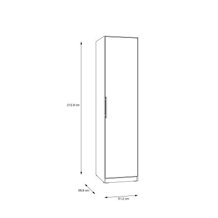 Garderobeskab MARO 51x213 cm Artisan-eg