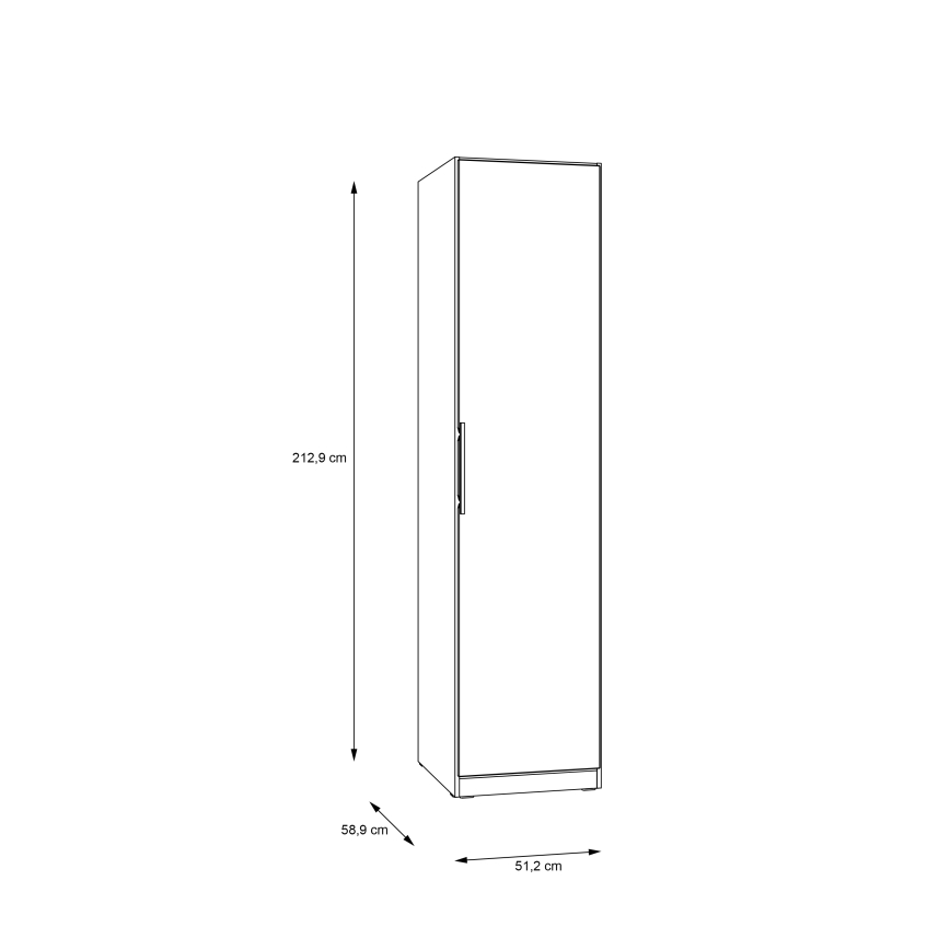 Garderobeskab MARO 51x213 cm Artisan-eg