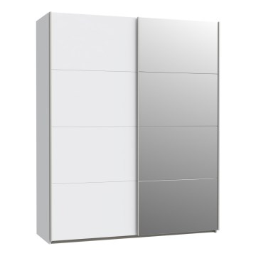 Garderobeskab med spejl KARO 170x210 cm hvid
