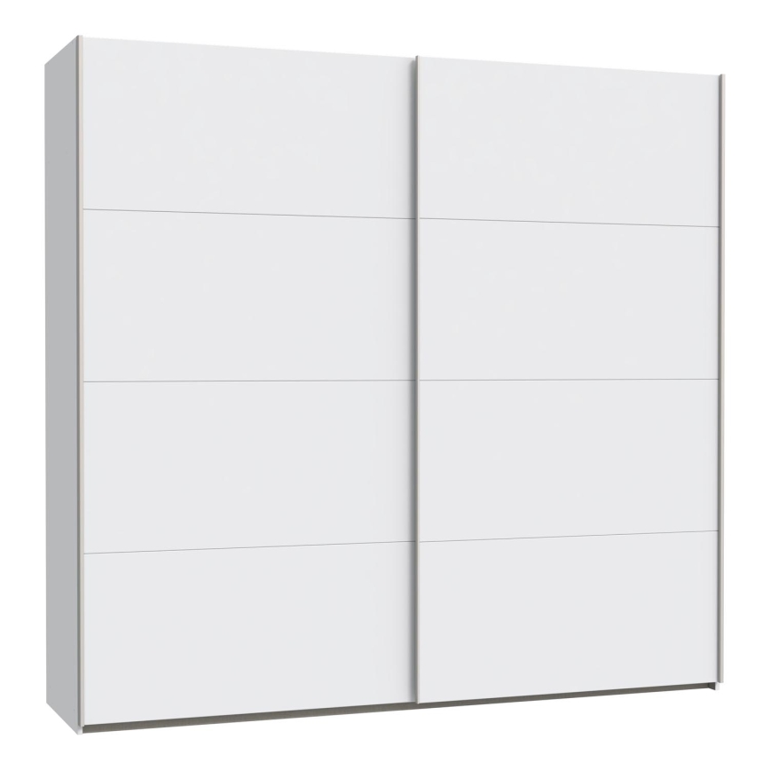 Garderobeskab med spejl KARO 220x210 cm hvid