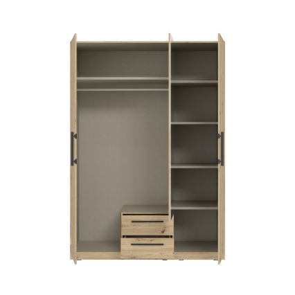 Garderobeskab med spejl MARO 150x213 cm Artisan-eg