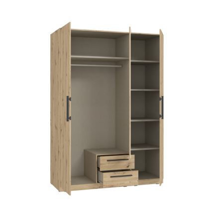 Garderobeskab med spejl MARO 150x213 cm Artisan-eg