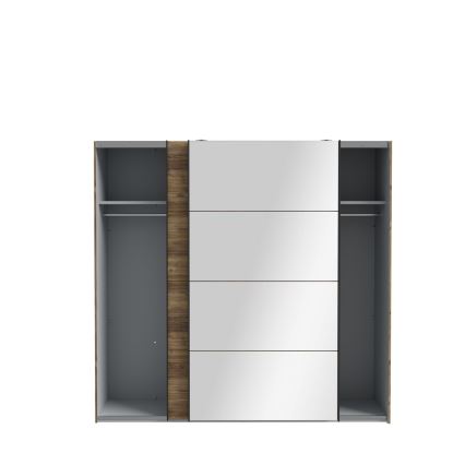 Garderobeskab med spejl OREN 220x210 cm artisan-eg