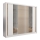 Garderobeskab med spejl SANTINO 250x215 cm hvid/eg craft