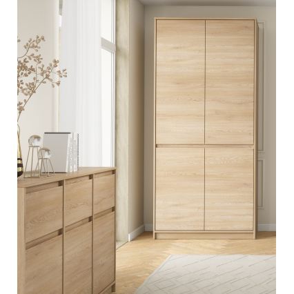Garderobeskab MIYABI 90x198x52 cm Cremona-eg