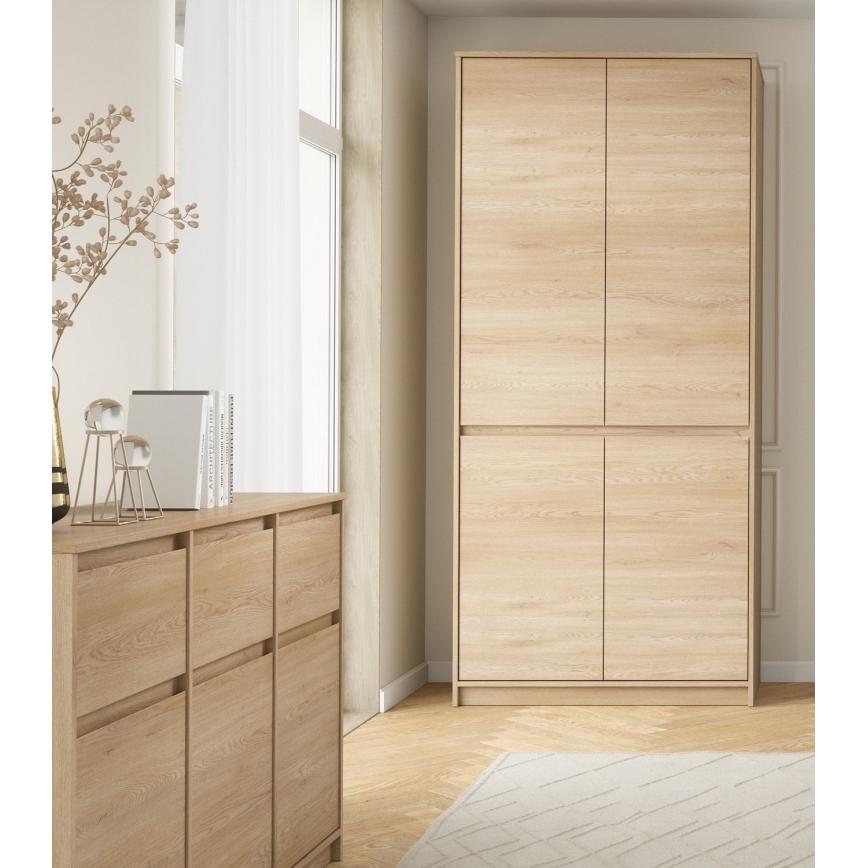 Garderobeskab MIYABI 90x198x52 cm Cremona-eg