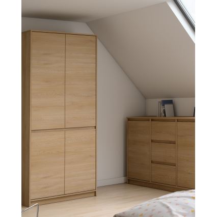 Garderobeskab MIYABI 90x198x52 cm Cremona-eg