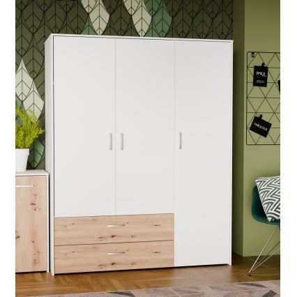 Garderobeskab URO 152x190 cm artisan-eg/hvid