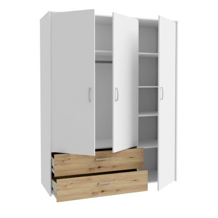 Garderobeskab URO 152x190 cm artisan-eg/hvid