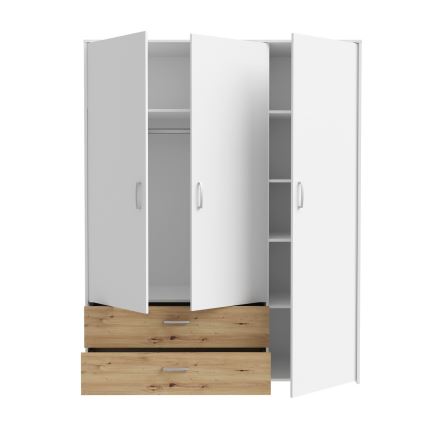 Garderobeskab URO 152x190 cm eg artisan/hvid